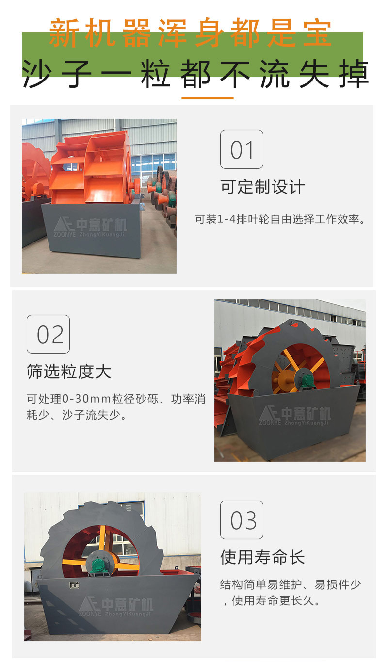 輪斗洗砂機優勢