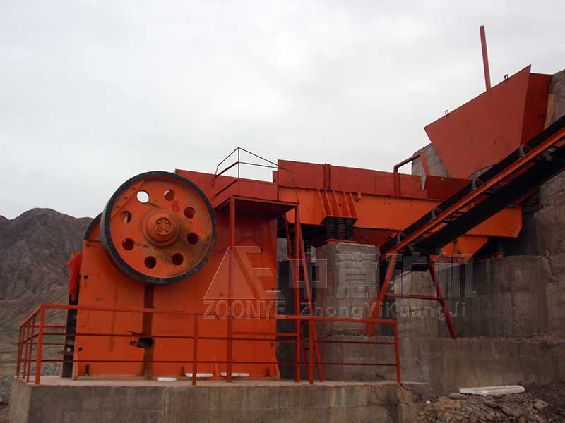 陜西石料生產(chǎn)線現(xiàn)場