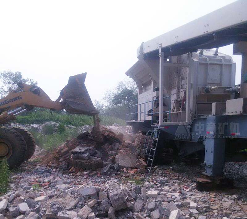 建筑垃圾專用移動破碎站亮相河南南陽