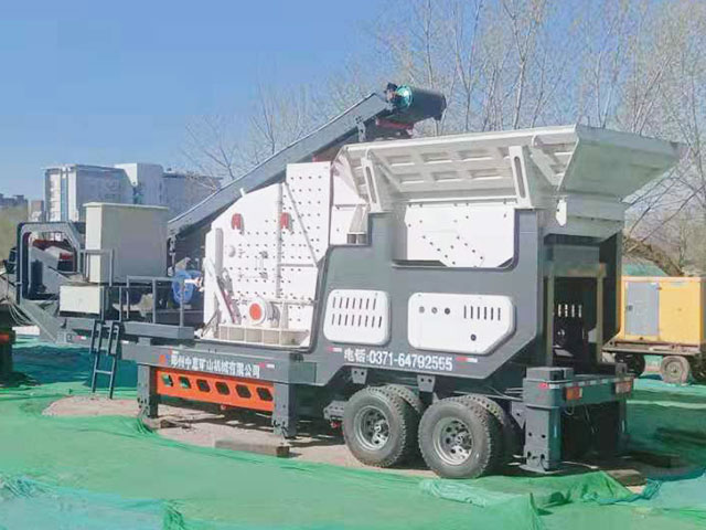 北京大興流動式建筑垃圾處理生產線效果頗好