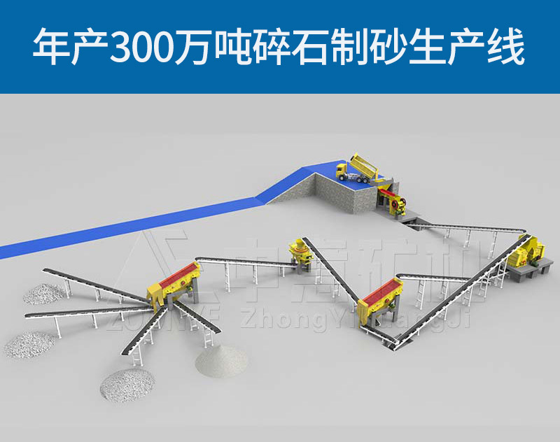年產300萬噸碎石制砂生產線工藝