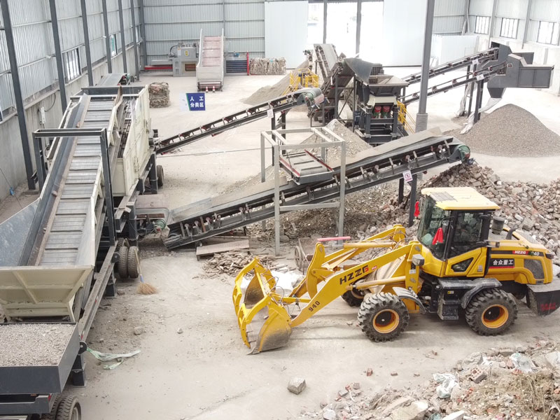 江平陽建筑裝修垃圾處理生產線效果好不好？直接看現場！