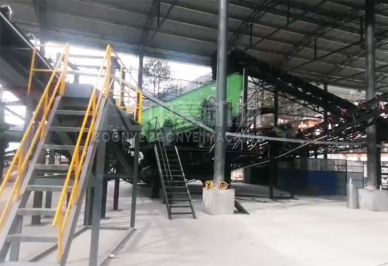 裝修垃圾處理生產線現場-棒條弛張篩 裝修垃圾處理生產線現場-棒條弛張篩