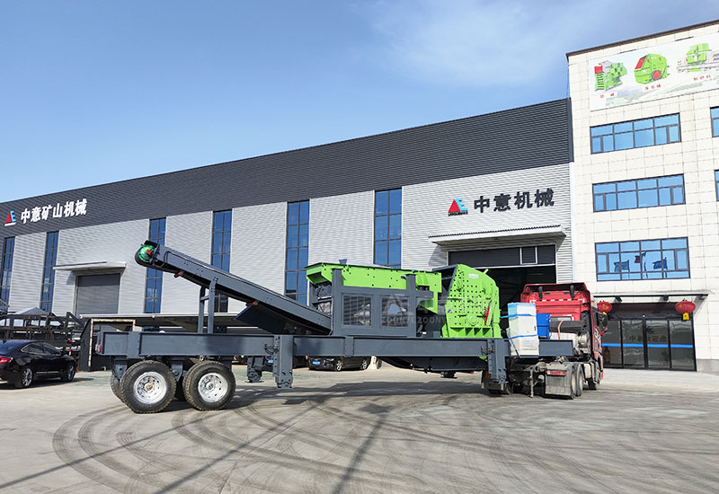 輪胎式移動破碎篩分生產線.jpg 輪胎式移動破碎篩分生產線